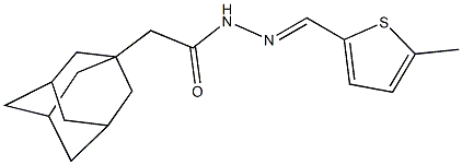 2-(1-adamantyl)-N'-[(5-methyl-2-thienyl)methylene]acetohydrazide 구조식 이미지