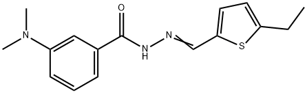 3-(dimethylamino)-N'-[(5-ethyl-2-thienyl)methylene]benzohydrazide 구조식 이미지