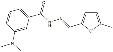 3-(dimethylamino)-N'-[(5-methyl-2-furyl)methylene]benzohydrazide Structure