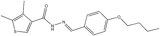 N'-(4-butoxybenzylidene)-4,5-dimethyl-3-thiophenecarbohydrazide 구조식 이미지