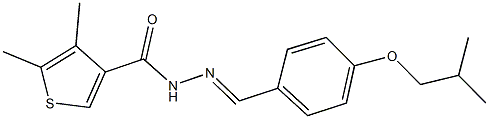 N'-(4-isobutoxybenzylidene)-4,5-dimethyl-3-thiophenecarbohydrazide Structure