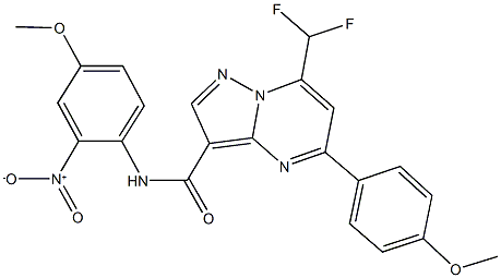 7-(difluoromethyl)-N-{2-nitro-4-methoxyphenyl}-5-(4-methoxyphenyl)pyrazolo[1,5-a]pyrimidine-3-carboxamide Structure