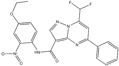 7-(difluoromethyl)-N-{4-ethoxy-2-nitrophenyl}-5-phenylpyrazolo[1,5-a]pyrimidine-3-carboxamide Structure