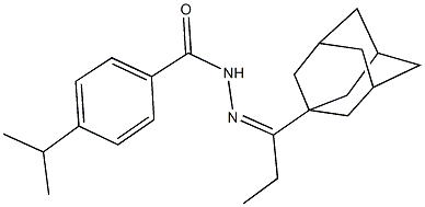 N'-[1-(1-adamantyl)propylidene]-4-isopropylbenzohydrazide 구조식 이미지