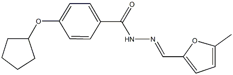 4-(cyclopentyloxy)-N'-[(5-methyl-2-furyl)methylene]benzohydrazide Structure