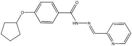 4-(cyclopentyloxy)-N'-(2-pyridinylmethylene)benzohydrazide Structure