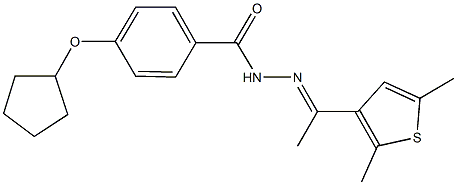 4-(cyclopentyloxy)-N'-[1-(2,5-dimethyl-3-thienyl)ethylidene]benzohydrazide Structure