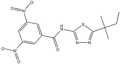 3,5-bisnitro-N-(5-tert-pentyl-1,3,4-thiadiazol-2-yl)benzamide Structure