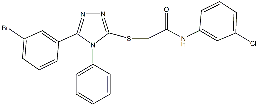 2-{[5-(3-bromophenyl)-4-phenyl-4H-1,2,4-triazol-3-yl]sulfanyl}-N-(3-chlorophenyl)acetamide Structure