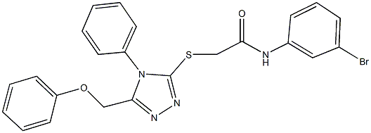 N-(3-bromophenyl)-2-{[5-(phenoxymethyl)-4-phenyl-4H-1,2,4-triazol-3-yl]sulfanyl}acetamide Structure