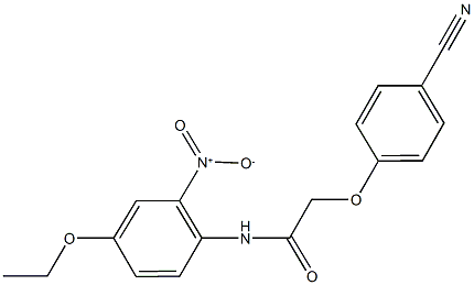 2-(4-cyanophenoxy)-N-{4-ethoxy-2-nitrophenyl}acetamide Structure