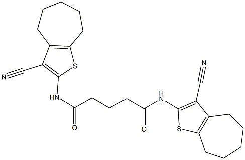 N~1~,N~5~-bis(3-cyano-5,6,7,8-tetrahydro-4H-cyclohepta[b]thien-2-yl)pentanediamide Structure