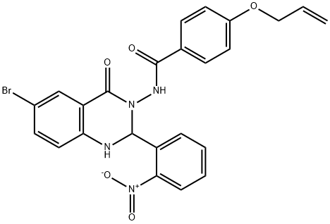 4-(allyloxy)-N-(6-bromo-2-{2-nitrophenyl}-4-oxo-1,4-dihydro-3(2H)-quinazolinyl)benzamide Structure