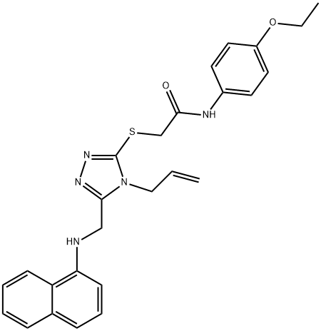 2-({4-allyl-5-[(1-naphthylamino)methyl]-4H-1,2,4-triazol-3-yl}sulfanyl)-N-(4-ethoxyphenyl)acetamide Structure