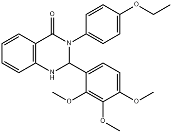 3-(4-ethoxyphenyl)-2-(2,3,4-trimethoxyphenyl)-2,3-dihydro-4(1H)-quinazolinone 구조식 이미지