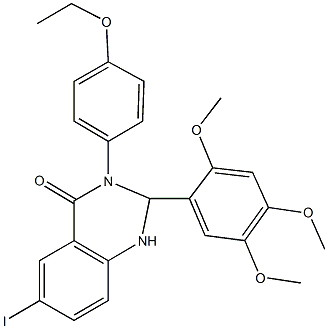 3-(4-ethoxyphenyl)-6-iodo-2-(2,4,5-trimethoxyphenyl)-2,3-dihydro-4(1H)-quinazolinone 구조식 이미지