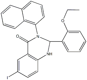 2-(2-ethoxyphenyl)-6-iodo-3-(1-naphthyl)-2,3-dihydro-4(1H)-quinazolinone 구조식 이미지