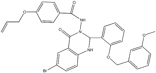 4-(allyloxy)-N-(6-bromo-2-{2-[(3-methoxybenzyl)oxy]phenyl}-4-oxo-1,4-dihydro-3(2H)-quinazolinyl)benzamide 구조식 이미지