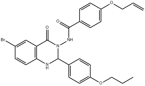 4-(allyloxy)-N-(6-bromo-4-oxo-2-(4-propoxyphenyl)-1,4-dihydro-3(2H)-quinazolinyl)benzamide Structure