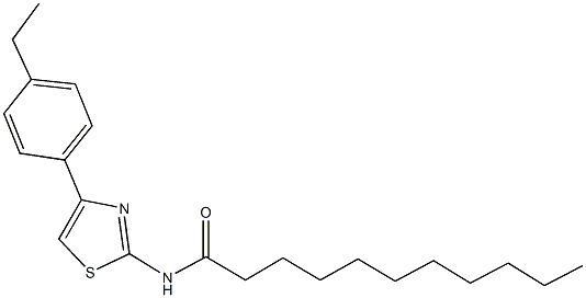 N-[4-(4-ethylphenyl)-1,3-thiazol-2-yl]undecanamide 구조식 이미지