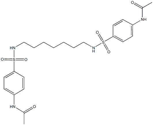 N-[4-({[7-({[4-(acetylamino)phenyl]sulfonyl}amino)heptyl]amino}sulfonyl)phenyl]acetamide 구조식 이미지