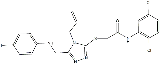 2-({4-allyl-5-[(4-iodoanilino)methyl]-4H-1,2,4-triazol-3-yl}sulfanyl)-N-(2,5-dichlorophenyl)acetamide 구조식 이미지