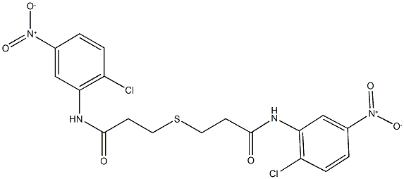 3-[(3-{2-chloro-5-nitroanilino}-3-oxopropyl)sulfanyl]-N-{2-chloro-5-nitrophenyl}propanamide Structure