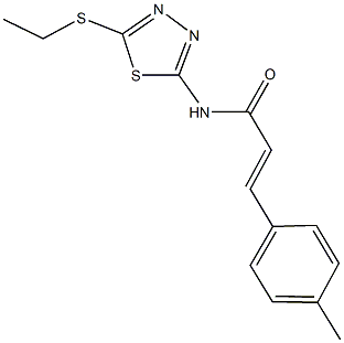 N-[5-(ethylsulfanyl)-1,3,4-thiadiazol-2-yl]-3-(4-methylphenyl)acrylamide Structure