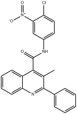 N-{4-chloro-3-nitrophenyl}-3-methyl-2-phenyl-4-quinolinecarboxamide 구조식 이미지