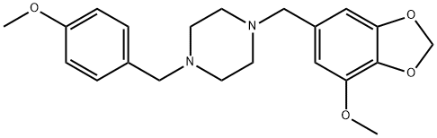 1-[(7-methoxy-1,3-benzodioxol-5-yl)methyl]-4-(4-methoxybenzyl)piperazine Structure