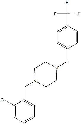 1-(2-chlorobenzyl)-4-[4-(trifluoromethyl)benzyl]piperazine Structure