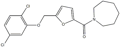 1-{5-[(2,5-dichlorophenoxy)methyl]-2-furoyl}azepane 구조식 이미지