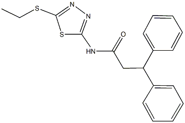 N-[5-(ethylsulfanyl)-1,3,4-thiadiazol-2-yl]-3,3-diphenylpropanamide Structure