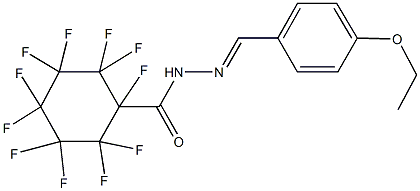 N'-(4-ethoxybenzylidene)-1,2,2,3,3,4,4,5,5,6,6-undecafluorocyclohexanecarbohydrazide 구조식 이미지