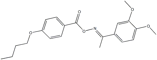 1-(3,4-dimethoxyphenyl)ethanone O-(4-butoxybenzoyl)oxime Structure