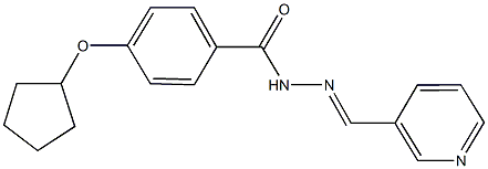 4-(cyclopentyloxy)-N'-(3-pyridinylmethylene)benzohydrazide 구조식 이미지
