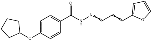 4-(cyclopentyloxy)-N'-[3-(2-furyl)-2-propenylidene]benzohydrazide 구조식 이미지