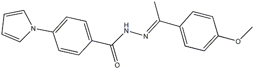 N'-[1-(4-methoxyphenyl)ethylidene]-4-(1H-pyrrol-1-yl)benzohydrazide 구조식 이미지