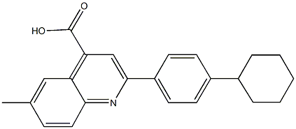 2-(4-cyclohexylphenyl)-6-methyl-4-quinolinecarboxylic acid Structure