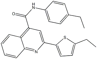 N-(4-ethylphenyl)-2-(5-ethyl-2-thienyl)-4-quinolinecarboxamide Structure