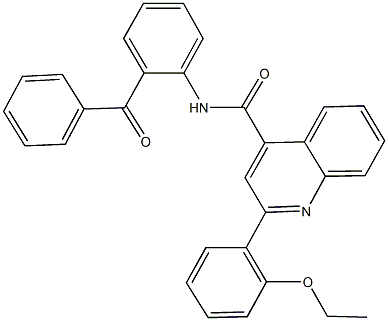 N-(2-benzoylphenyl)-2-(2-ethoxyphenyl)-4-quinolinecarboxamide 구조식 이미지