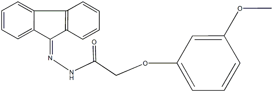 N'-(9H-fluoren-9-ylidene)-2-(3-methoxyphenoxy)acetohydrazide Structure