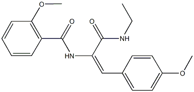 N-[1-[(ethylamino)carbonyl]-2-(4-methoxyphenyl)vinyl]-2-methoxybenzamide Structure