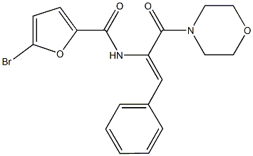 5-bromo-N-[1-(4-morpholinylcarbonyl)-2-phenylvinyl]-2-furamide Structure