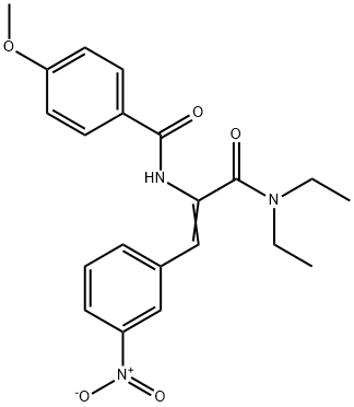 N-(1-[(diethylamino)carbonyl]-2-{3-nitrophenyl}vinyl)-4-methoxybenzamide Structure