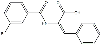 2-[(3-bromobenzoyl)amino]-3-phenylacrylic acid Structure