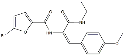 5-bromo-N-[1-[(ethylamino)carbonyl]-2-(4-methoxyphenyl)vinyl]-2-furamide Structure