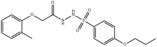 N'-[(2-methylphenoxy)acetyl]-4-propoxybenzenesulfonohydrazide Structure