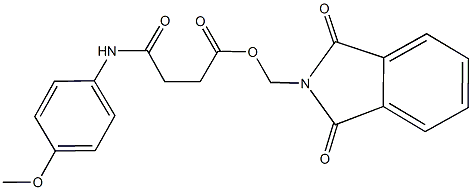 (1,3-dioxo-1,3-dihydro-2H-isoindol-2-yl)methyl 4-(4-methoxyanilino)-4-oxobutanoate 구조식 이미지