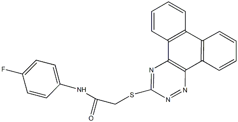 N-(4-fluorophenyl)-2-(phenanthro[9,10-e][1,2,4]triazin-3-ylsulfanyl)acetamide 구조식 이미지